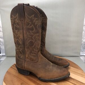 Ariat Heritage Roper Brown Leather Western Cowboy Boots Mens Size 9.5
